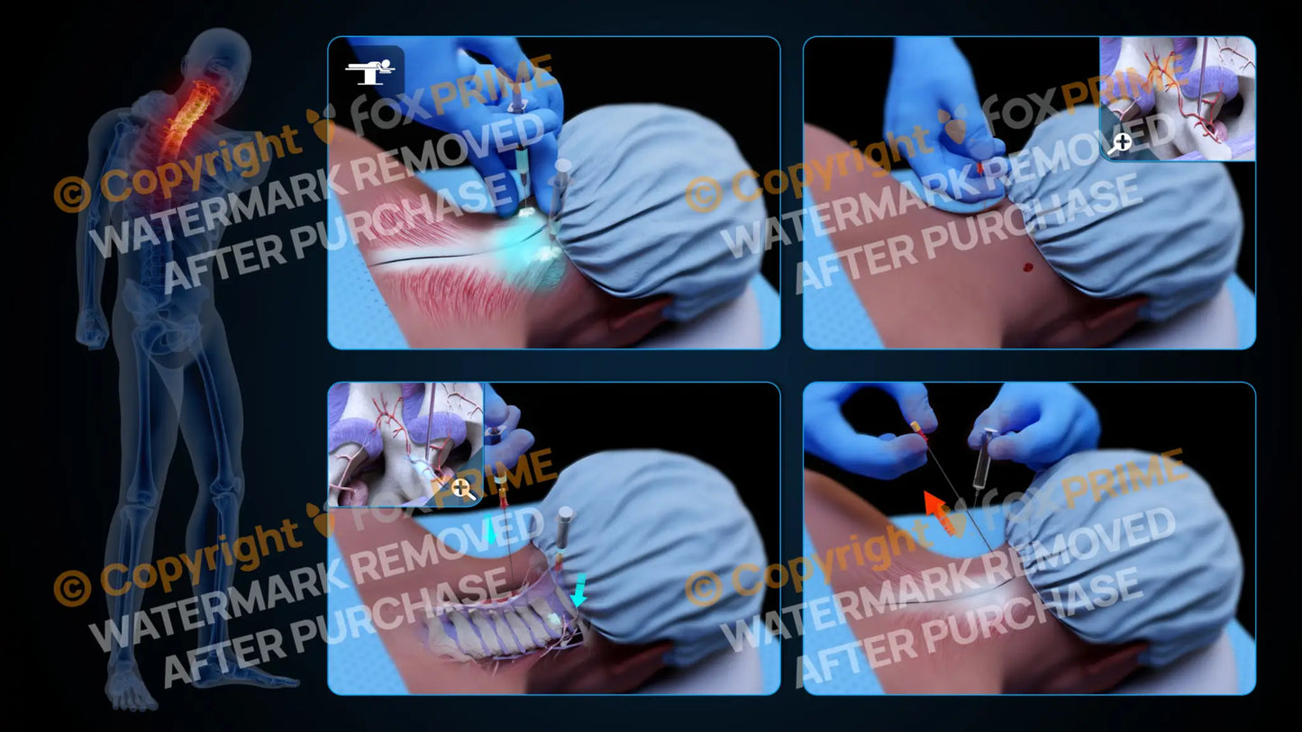 Bilateral Medial Branch Block C2-C3 (No Text) - Still Shot