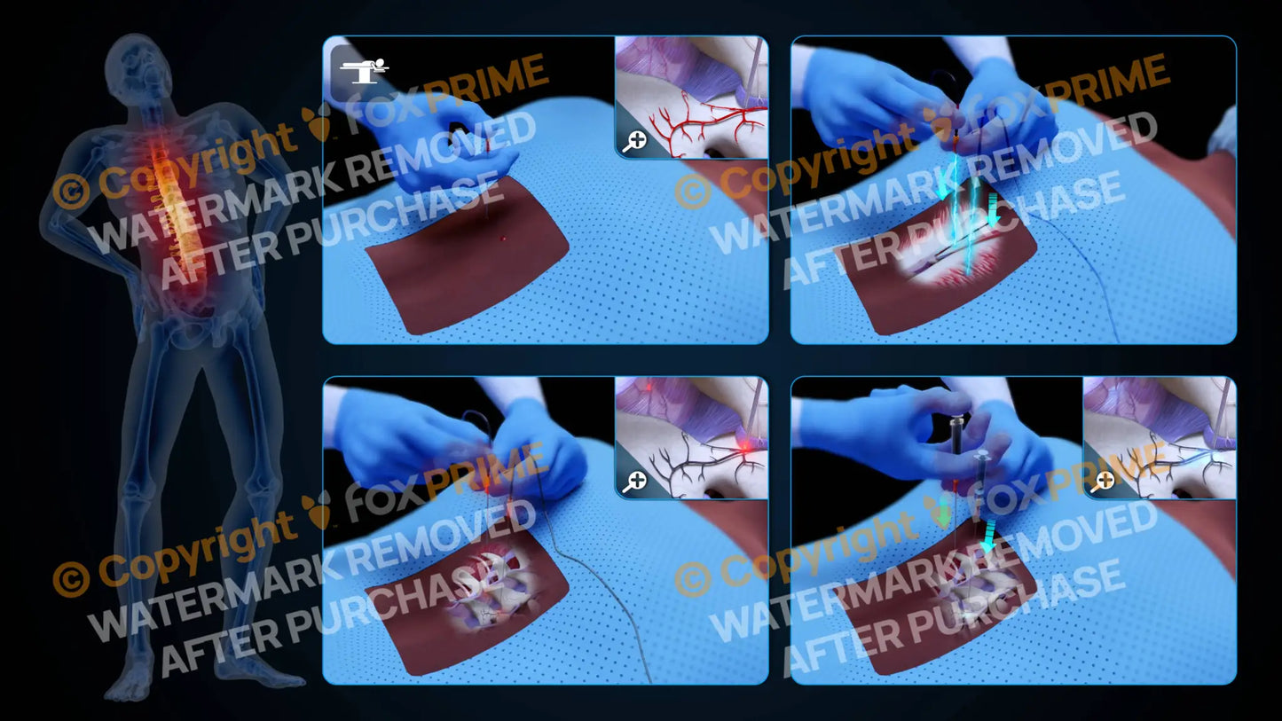 Bilateral Radiofrequency Ablation T10-T11 (No Text) - Still Shot