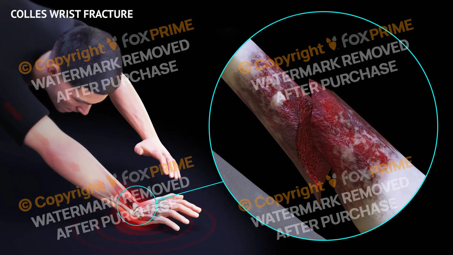 Colles Wrist Fracture Single Use / Male / Light Still Shot