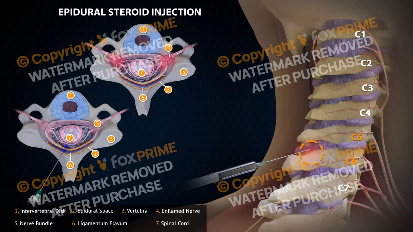 Epidural Steroid Injections Left C5-6 Single Use / Light Still Shot