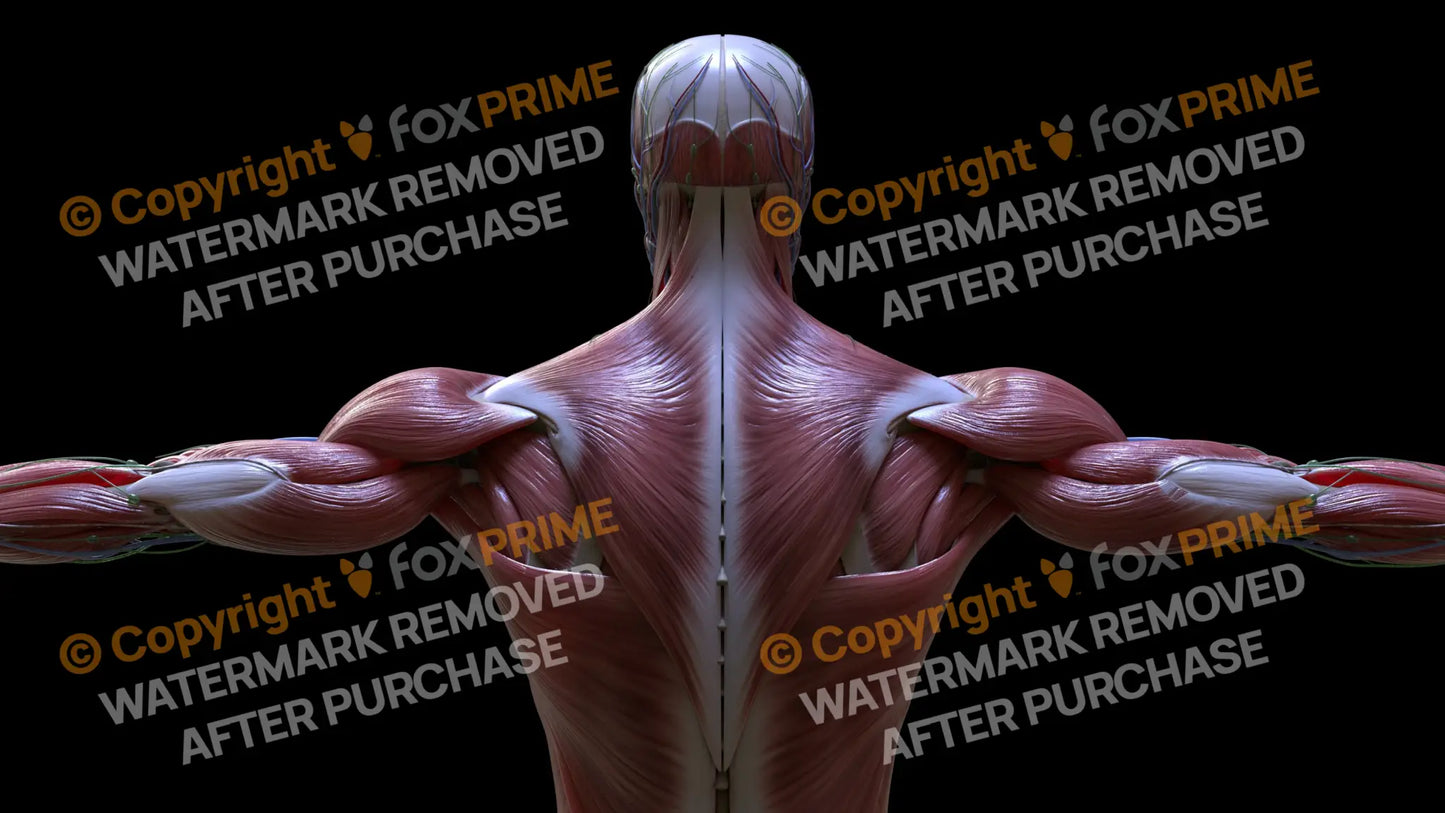 Muscular System Trapezius 2 Still Shot