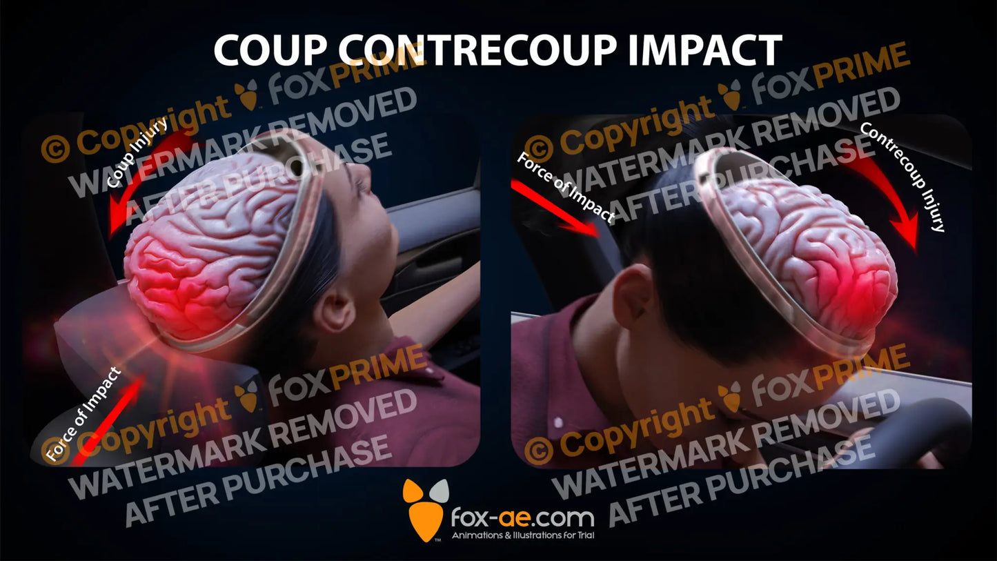 Rear End Coup Contrecoup Single Use / Female Light Still Shot