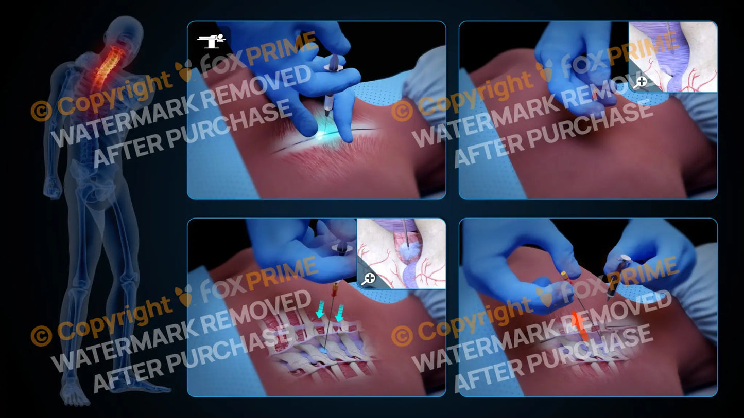 Right Epidural Injection T3-T4 (No Text) Still Shot