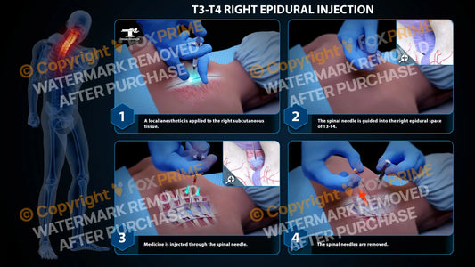 Right Epidural Injection T3-T4 Still Shot