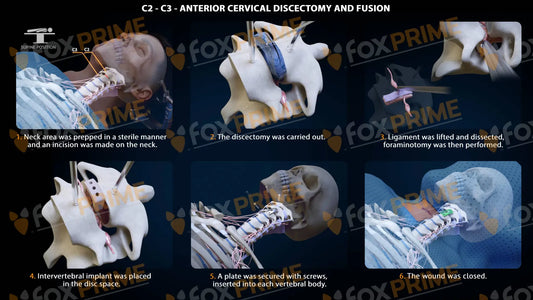 Anterior Cervical Discectomy And Fusion Left C2-C3 Single Use / Male Light Still Shot