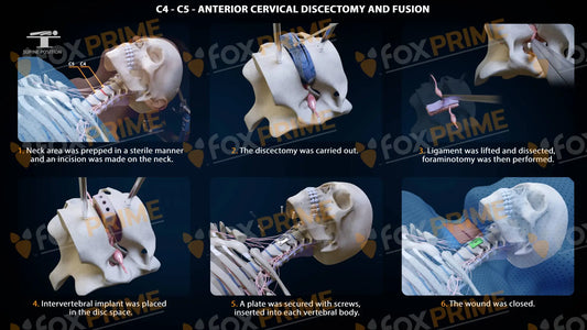 Anterior Cervical Discectomy And Fusion Left C4-C5 Single Use / Male Light Still Shot