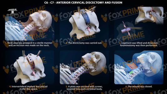 Anterior Cervical Discectomy And Fusion Left C6-C7 Single Use / Male Light Still Shot