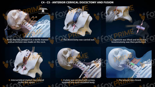 Anterior Cervical Discectomy And Fusion Right C4-C5 Single Use / Male Light Still Shot