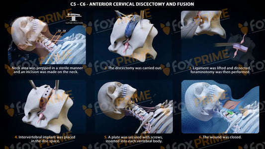 Anterior Cervical Discectomy And Fusion Right C5-C6 Single Use / Male Light Still Shot