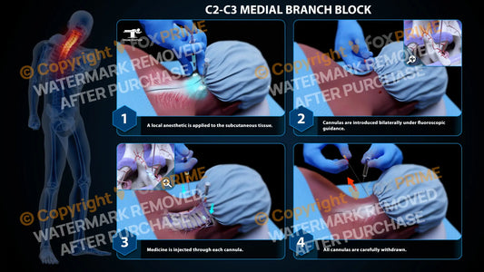 Bilateral Medial Branch Block C2-C3 - Still Shot