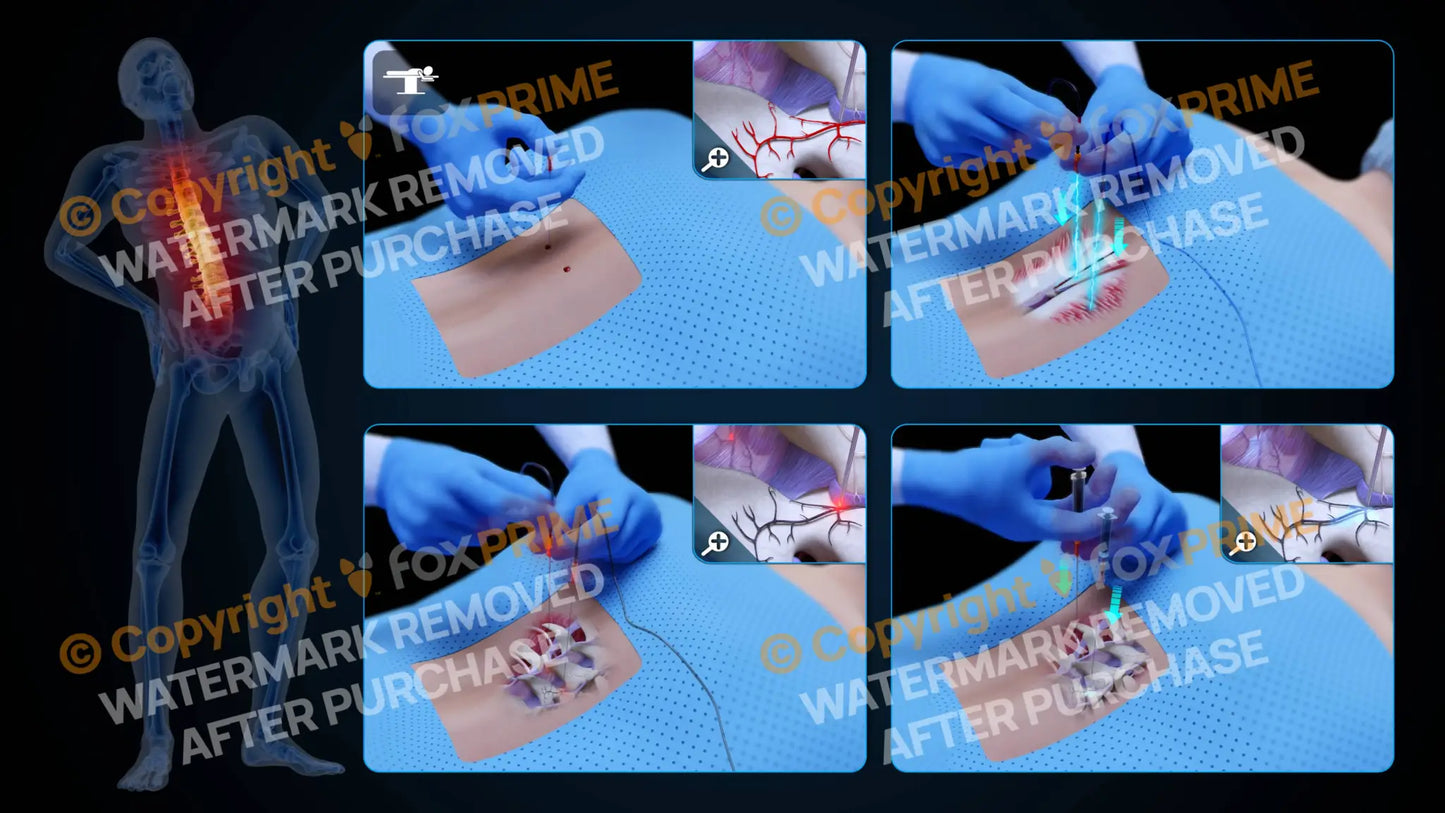 Bilateral Radiofrequency Ablation T10-T11 (No Text) - Still Shot