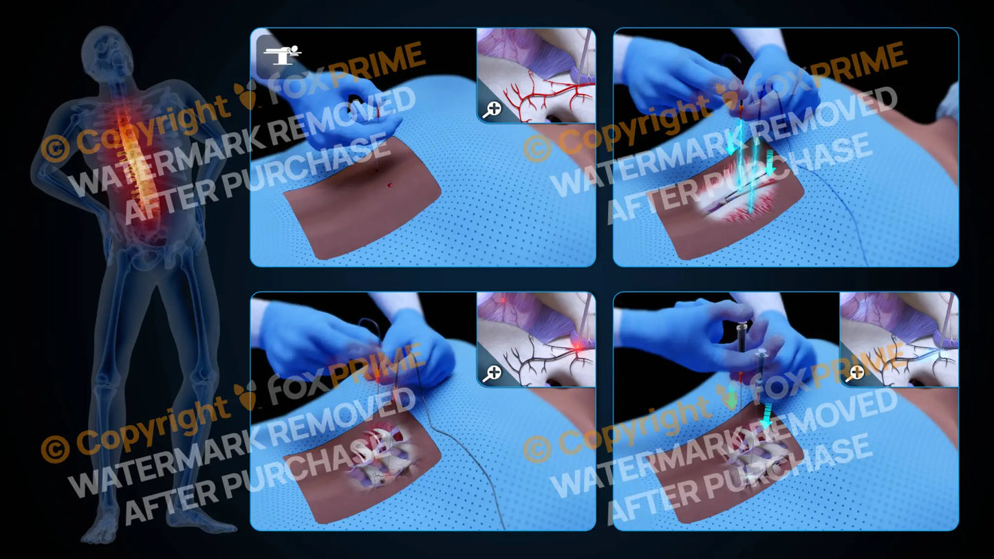 Bilateral Radiofrequency Ablation T10-T11 (No Text) - Still Shot
