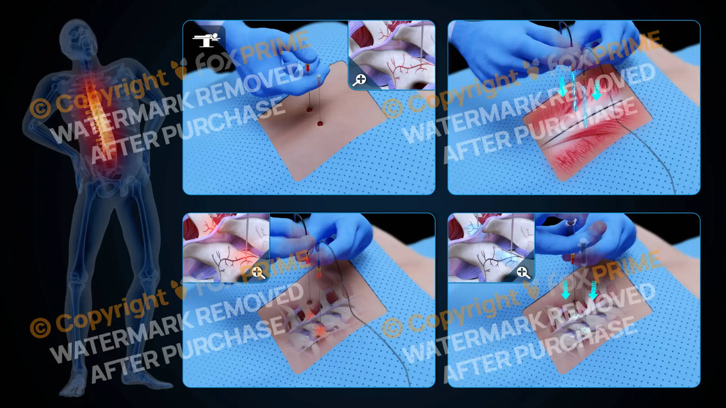 Bilateral Radiofrequency Ablation T8-T9 (No Text) Still Shot