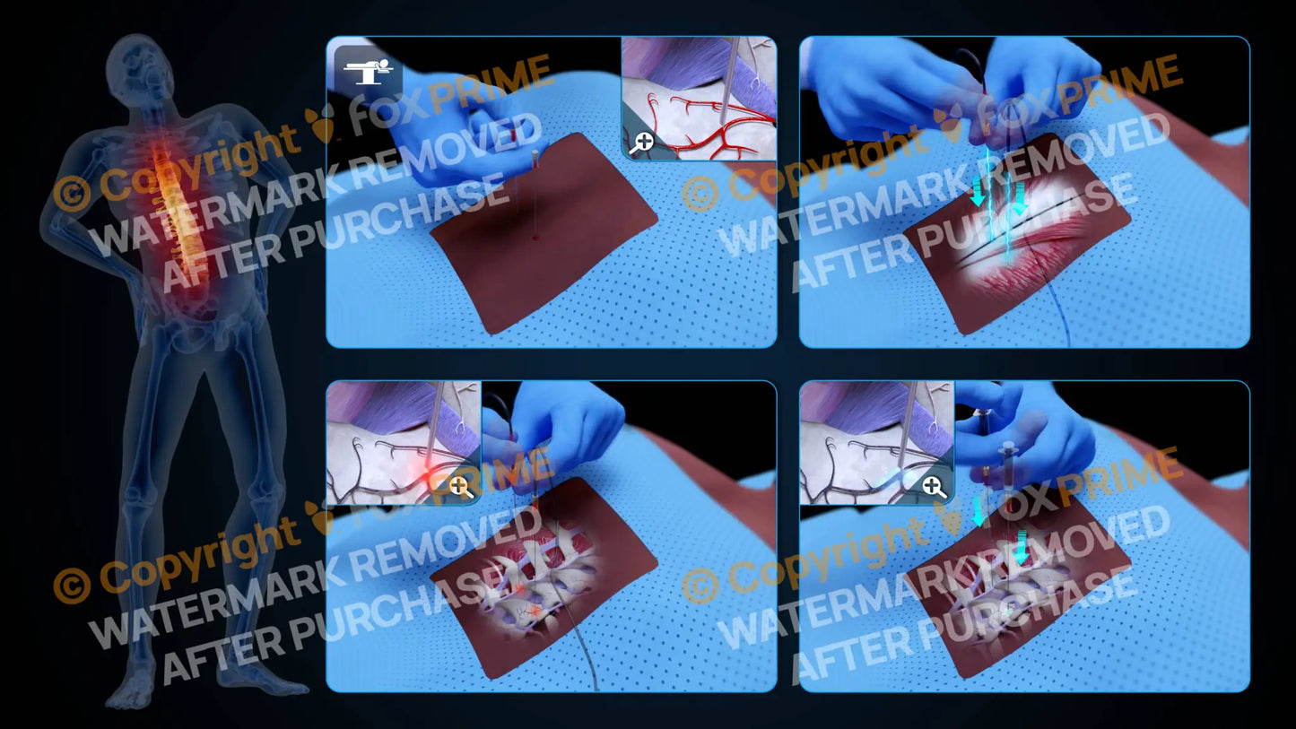 Bilateral Radiofrequency Ablation T9-T10 (No Text) - Still Shot