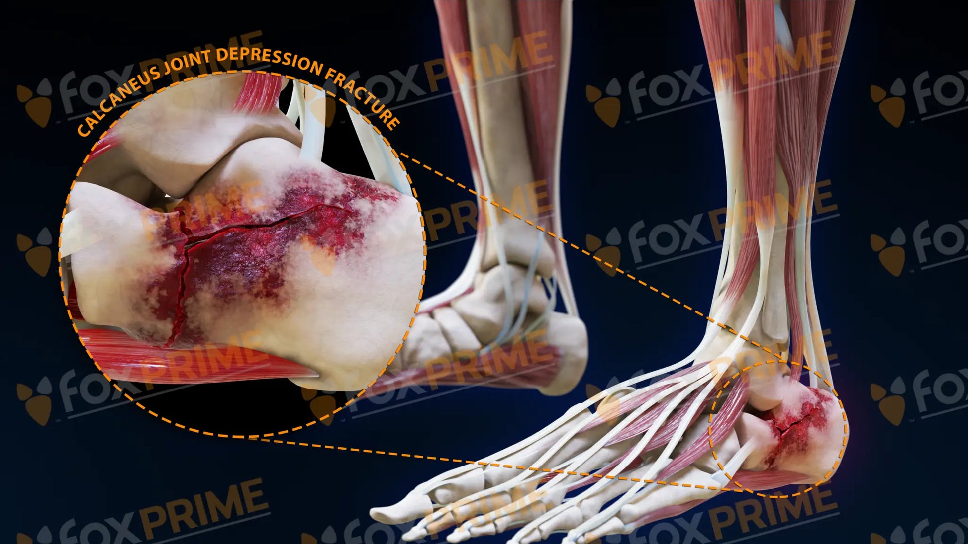 Calcaneus Joint Depression Fracture Left Still Shot