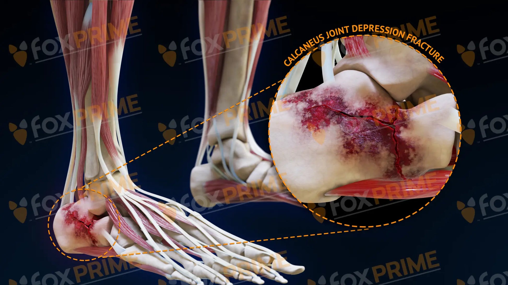 Calcaneus Joint Depression Fracture Right Still Shot