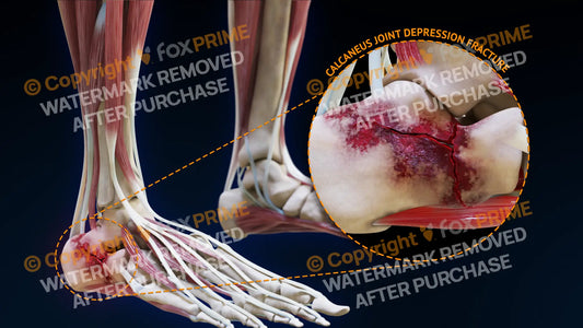 Calcaneus Joint Depression Fracture Right Still Shot