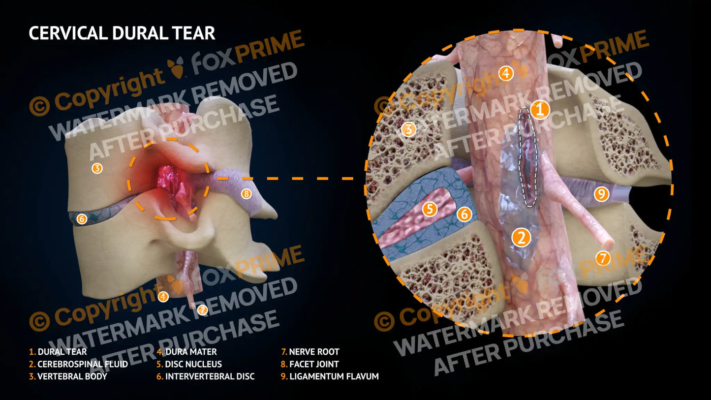 Cervical Dural Tear Still Shot