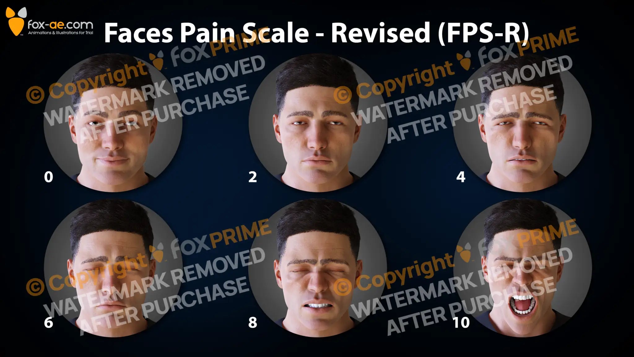 Faces Pain Scale Revised (FPS-R) – FoxPrime