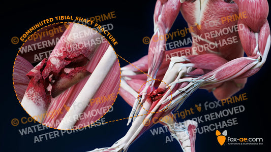 Left Comminuted Tibial Shaft Fracture Still Shot