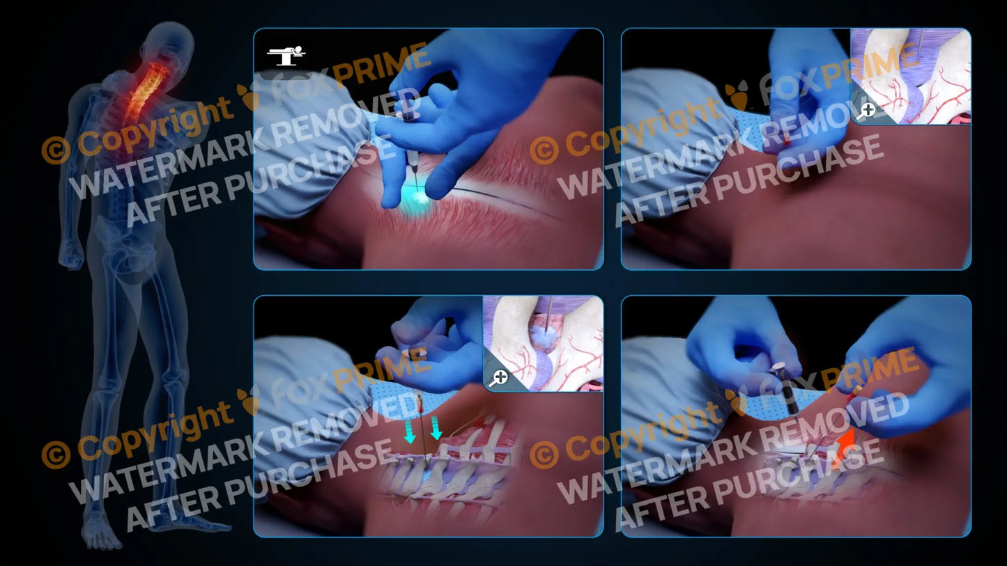 Left Epidural Injection C7-T1 (No Text) Still Shot