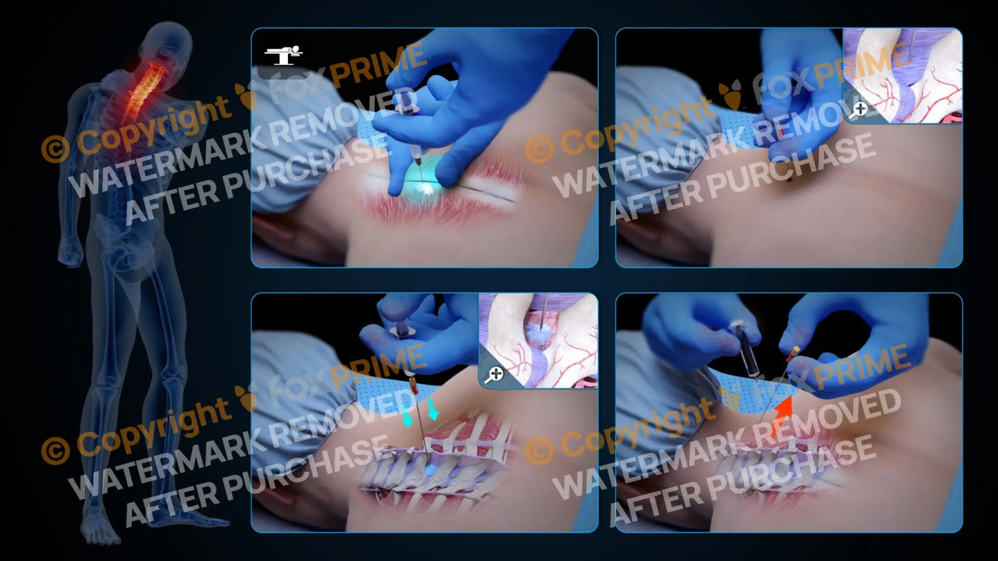 Left Epidural Injection T1-T2 (No Text) Still Shot