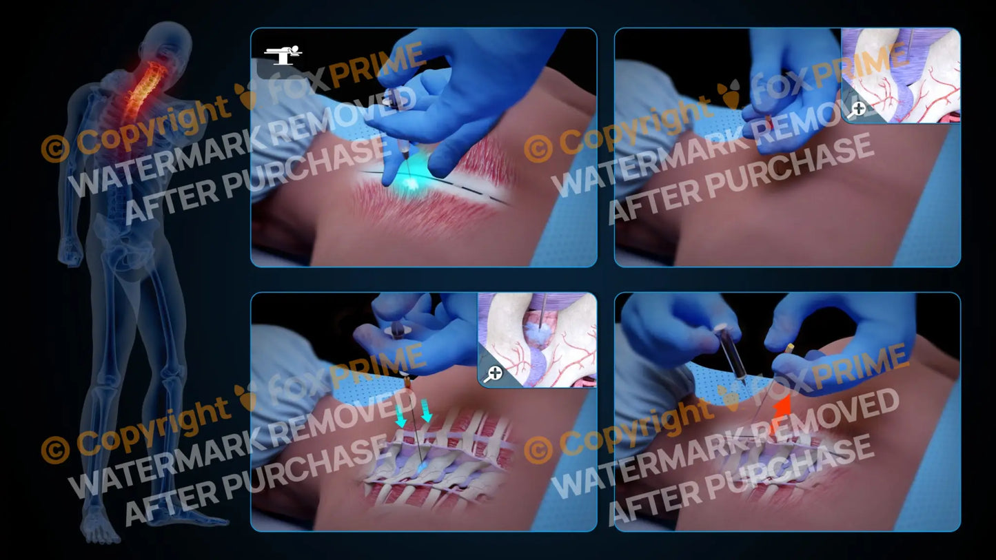 Left Epidural Injection T2-T3 (No Text) Still Shot