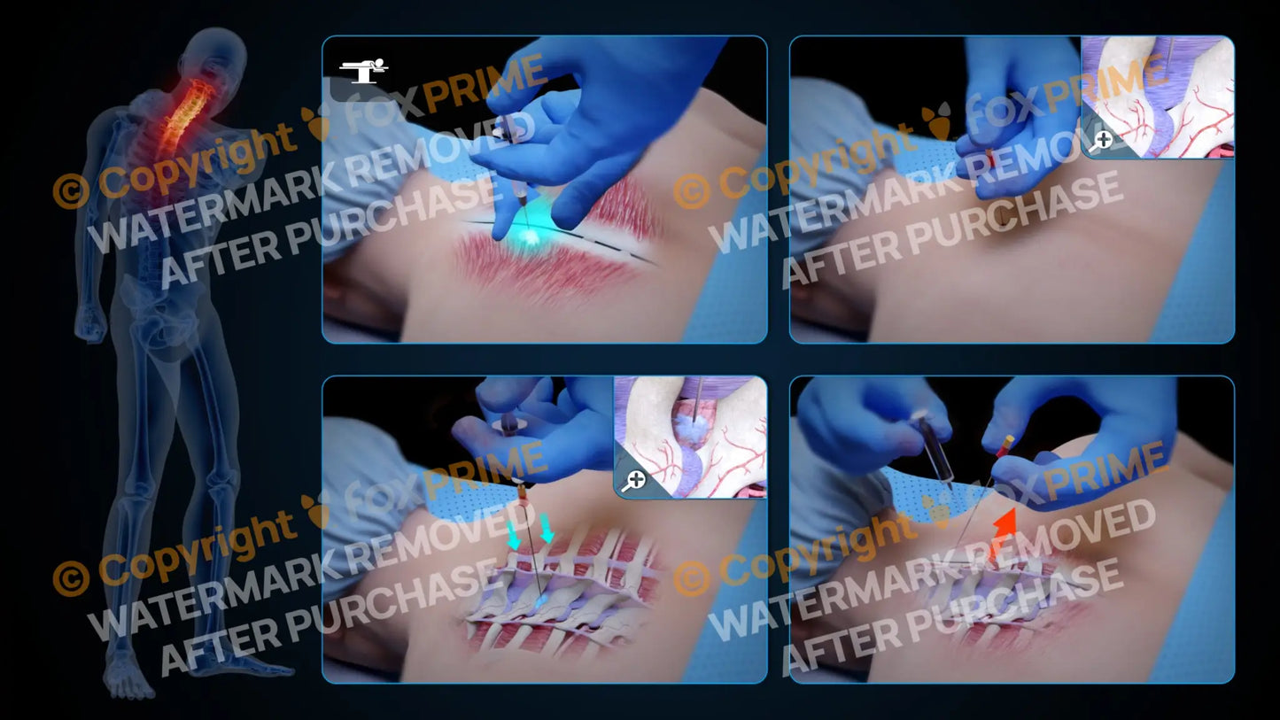 Left Epidural Injection T2-T3 (No Text) Still Shot