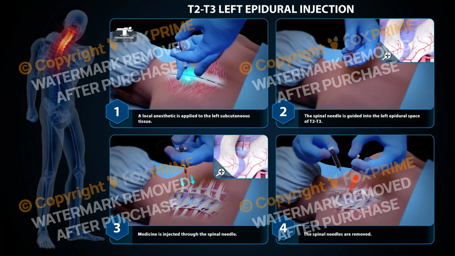 Left Epidural Injection T2-T3 (PowerPoint) PowerPoint