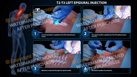 Left Epidural Injection T2-T3 Still Shot