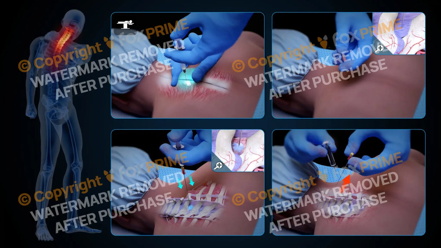 Left Epidural Injection T3-T4 (No Text) Still Shot