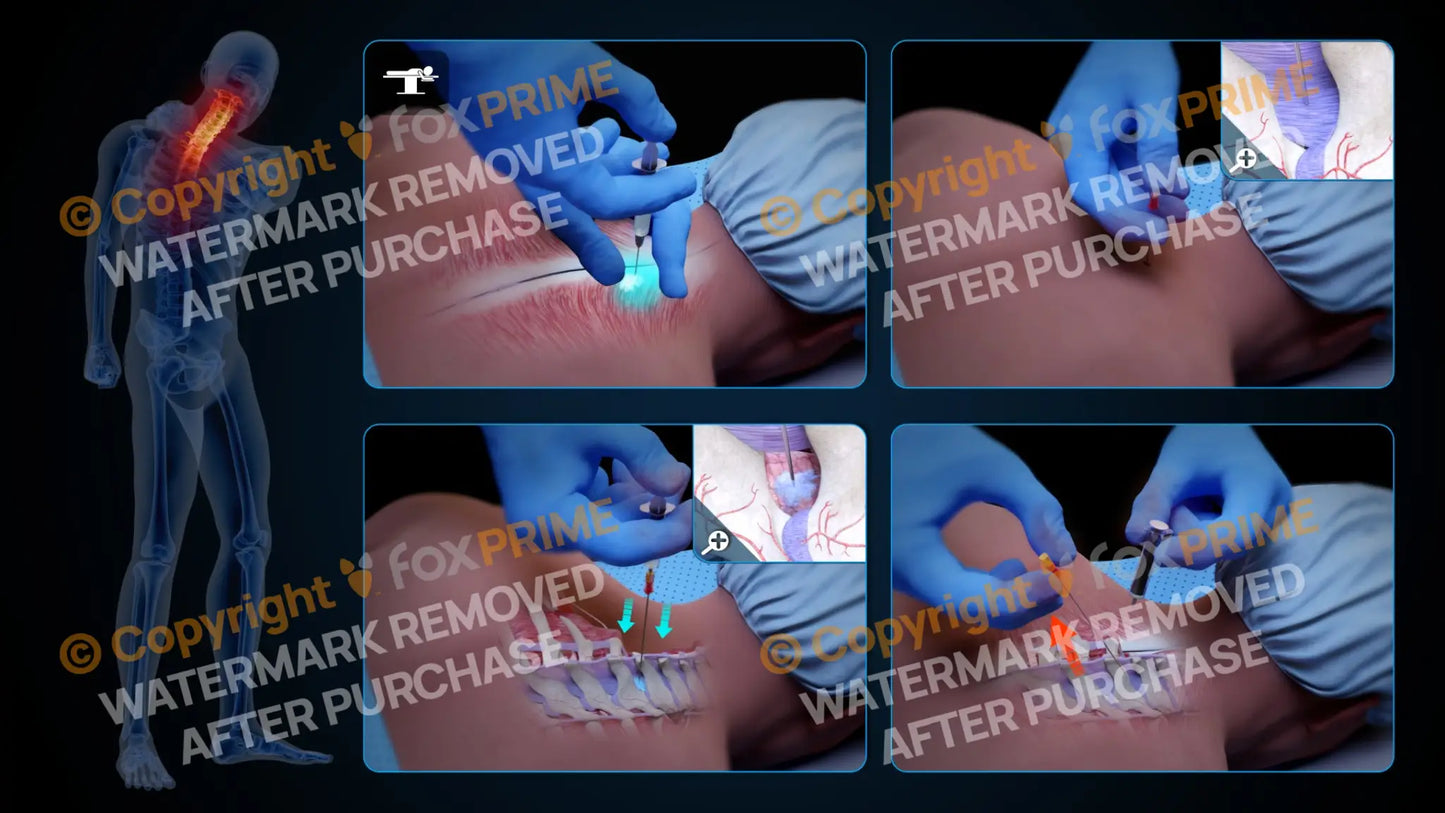 Right Epidural Injection C7-T1 (No Text) Still Shot