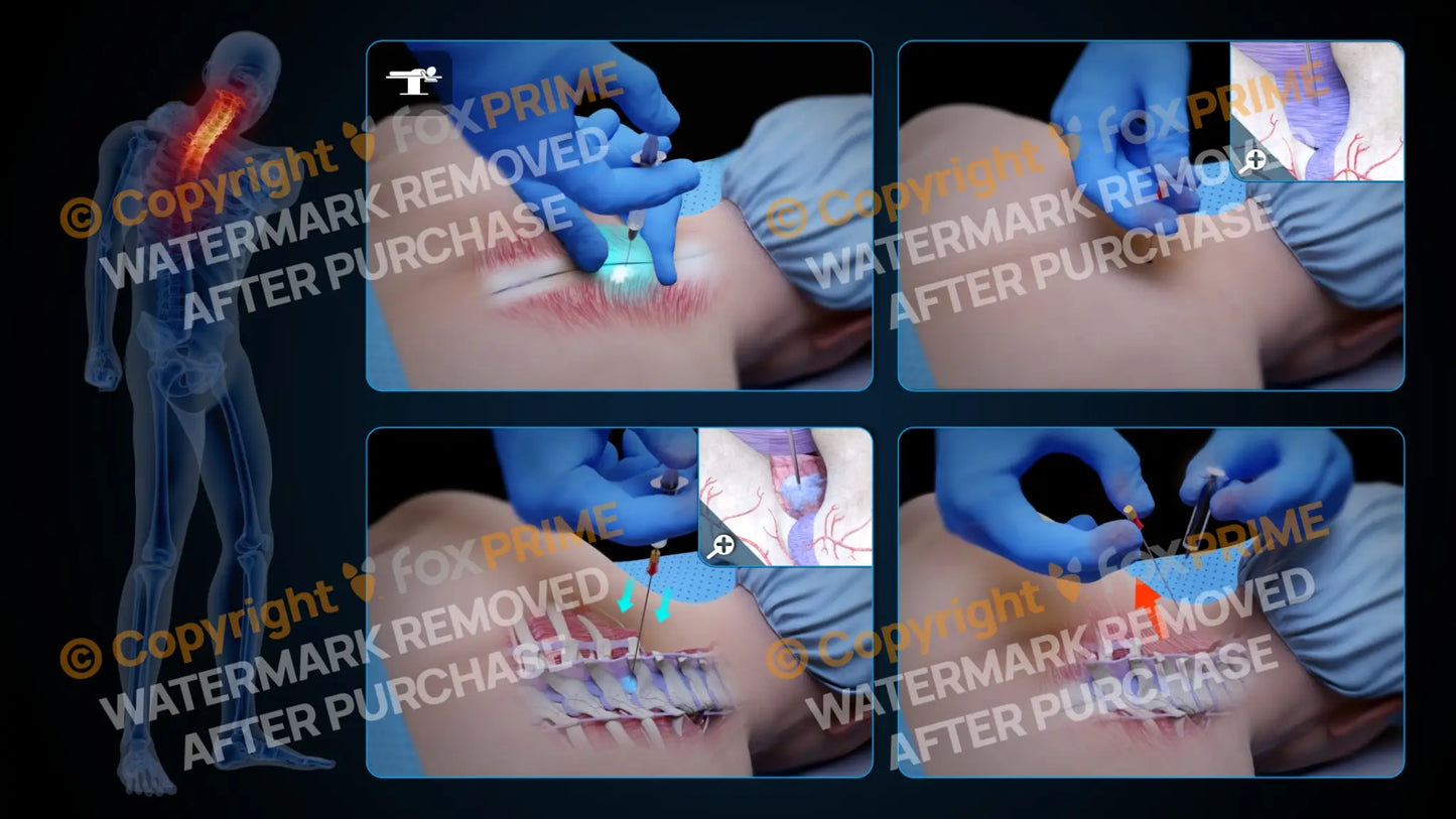 Right Epidural Injection T1-T2 (No Text) Still Shot