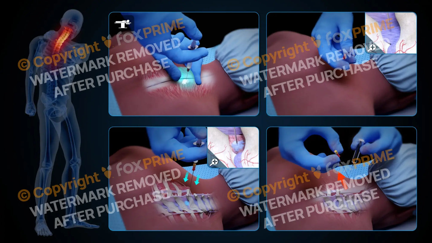 Right Epidural Injection T1-T2 (No Text) Still Shot