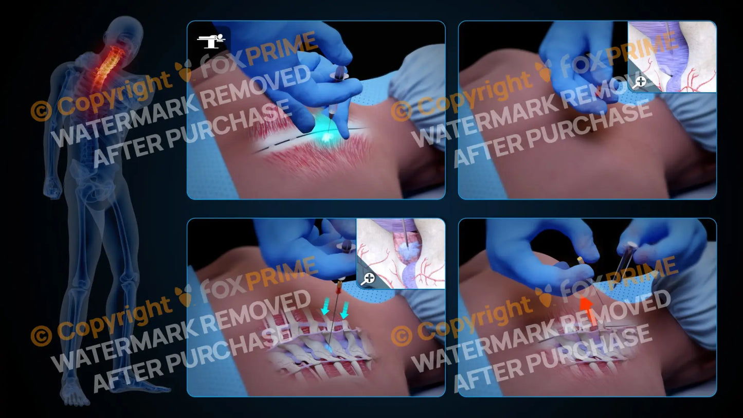 Right Epidural Injection T2-T3 (No Text) Still Shot