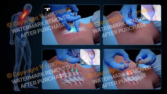 Right Epidural Injection T3-T4 (No Text) Still Shot