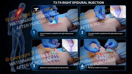 Right Epidural Injection T3-T4 Still Shot